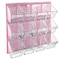 Azar Displays 12 Small Bucket Peg Wall Accessory Organizer Set 24''W x 24''H Pegboard Panel 700617-PNK - alternate 1